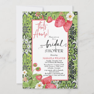 strawberry mandala That's Amore Bridal Shower Invitation