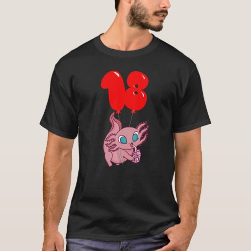 Strawberry Milk Axolotl  18th Birthday  Kids Ballo T_Shirt