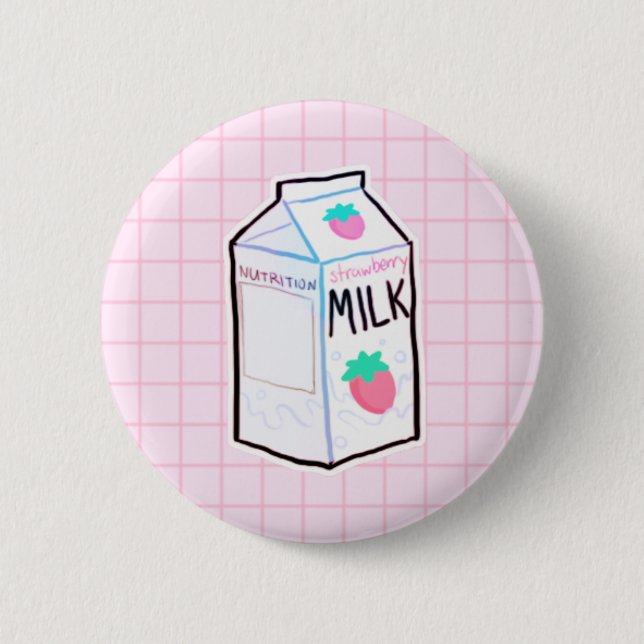 Strawberry Milk Button (Front)