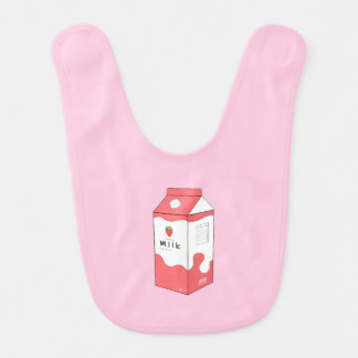 Strawberry Milk Carton Baby Bib