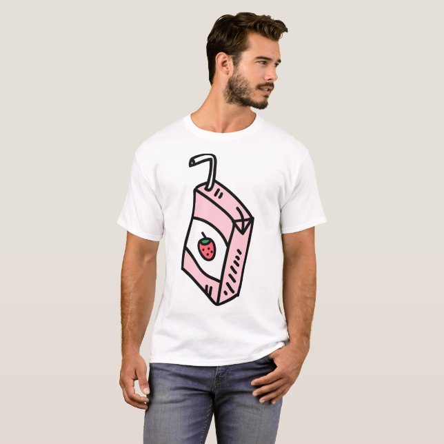 Strawberry milk carton T-Shirt (Front Full)