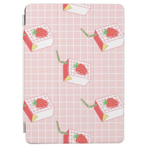 Strawberry Milk Cartoons Playful Patterns iPad Air Cover