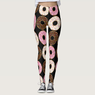 strawberry milk chocolate donut leggings