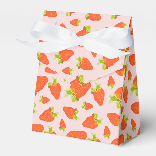 Strawberry Milk Favor Boxes (Front Side)