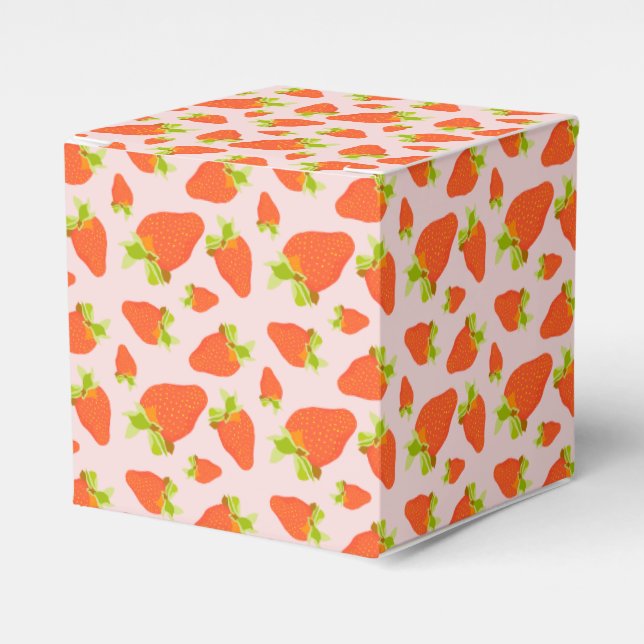 Strawberry Milk Favor Boxes (Front Side)