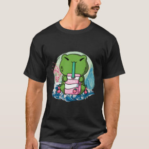 Strawberry Milk Frog Japanese Great Wave Kanagawa T-Shirt