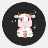 Printed Cow Stickers Detachable Cow Pattern Decal Stickers for
