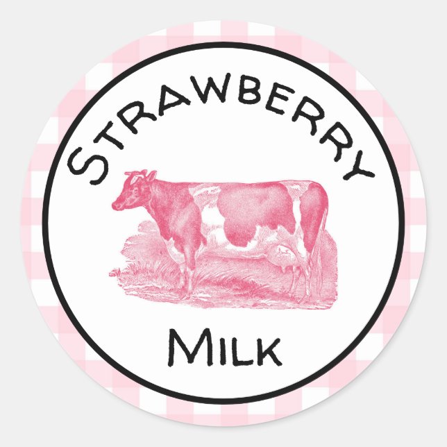 Strawberry Milk Label (Front)