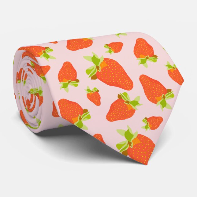 Strawberry Milk Neck Tie (Rolled)