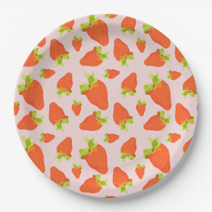 Strawberry Milk Paper Plates