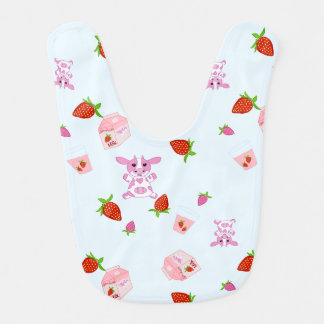 Strawberry Milk Pink Cows bib