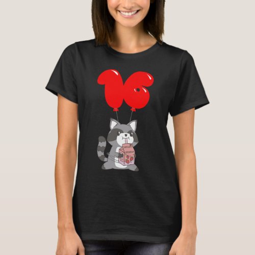 Strawberry Milk Raccoon _ 16th Birthday _ Kids Bal T_Shirt