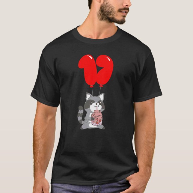 Strawberry Milk Raccoon  17th Birthday  Kids Ballo T-Shirt (Front)