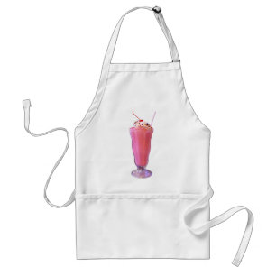 Strawberry Milkshake Adult Apron