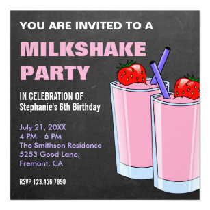 Milkshake Invitations | Zazzle