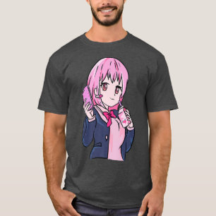 Strawberry Milkshake Cute Japan Aesthetic Anime O T-Shirt