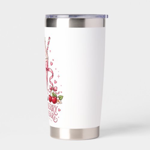 Strawberry Milkshake Cute Pink Dessert Sweet Treat Insulated Tumbler