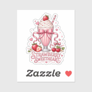 Strawberry Milkshake Cute Pink Dessert Sweet Treat Sticker