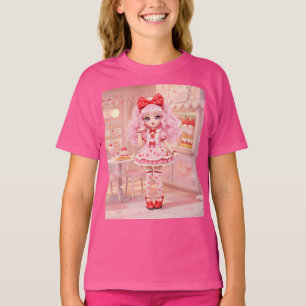 Strawberry Milkshake Kawaii Doll T-Shirt