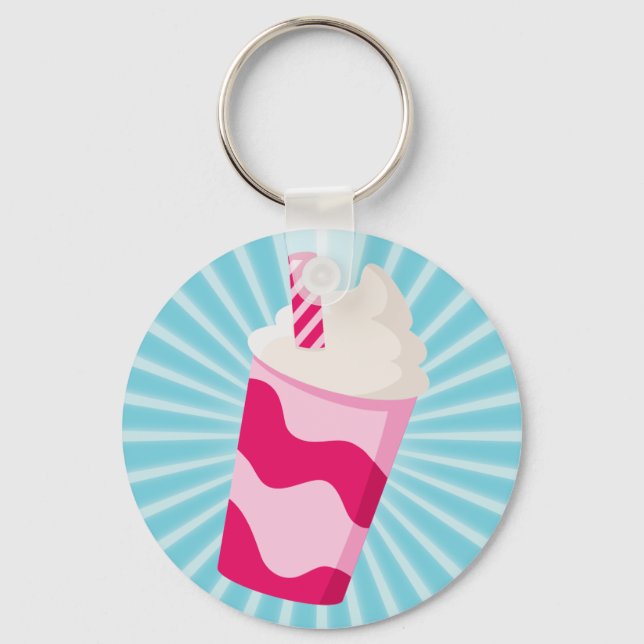 Strawberry Milkshake Keychain (Front)