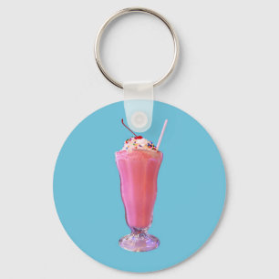 Strawberry Milkshake Keychain
