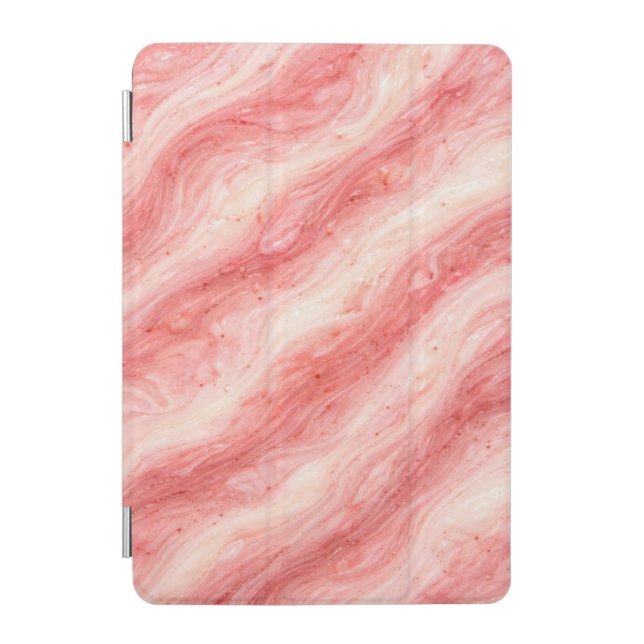 Strawberry Milkshake Marble Texture iPad Mini Cover (Front)
