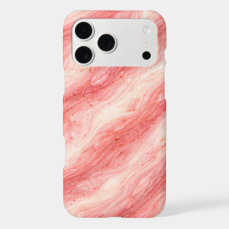 Strawberry Milkshake Marble Texture iPhone 17 Pro Max Case