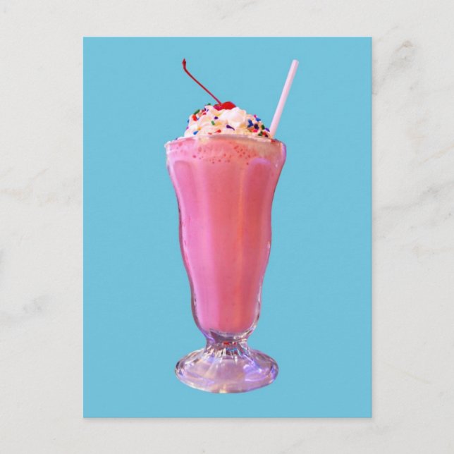 Strawberry Milkshake Postcard (Front)