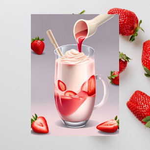 Strawberry Milkshake, Postcrossing Postcard