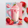 Strawberry Milkshake, Postcrossing Postcard
