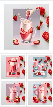 Strawberry Milkshake, Postcrossing Postcard