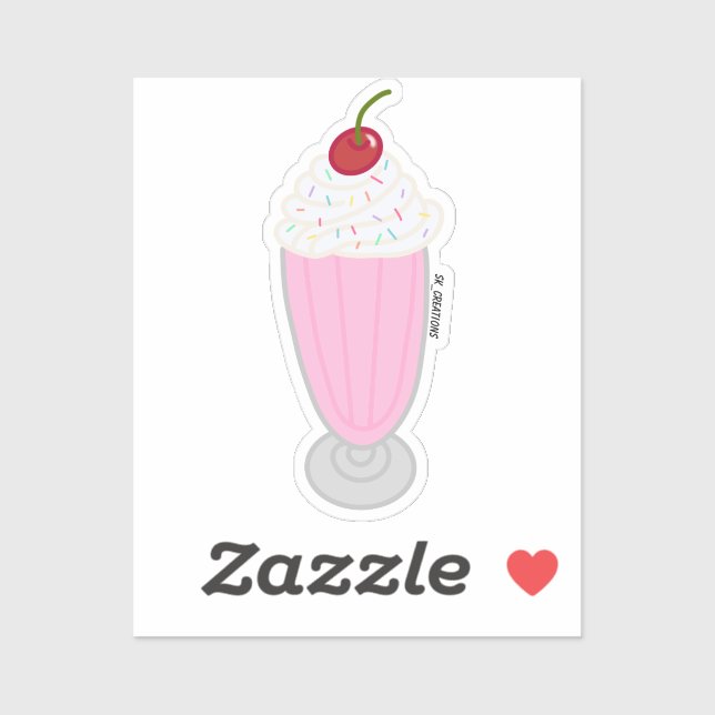 Strawberry Milkshake Sticker (Sheet)
