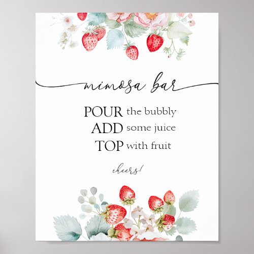 Strawberry Mimosa Bar Sign