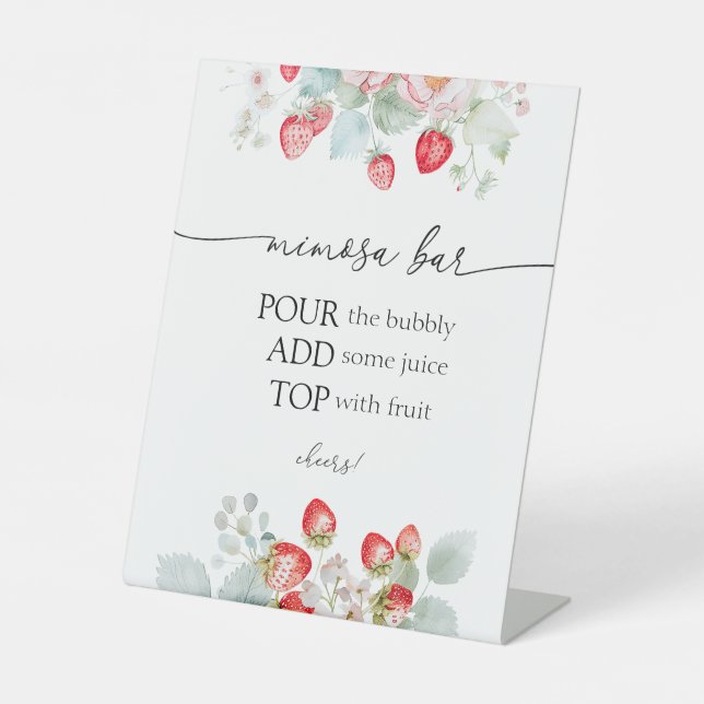 Strawberry Mimosa Bar Sign (Front)