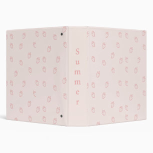 Strawberry Minimalism 3 Ring Binder