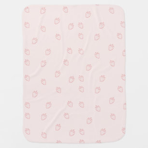 Strawberry Minimalism Baby Blanket