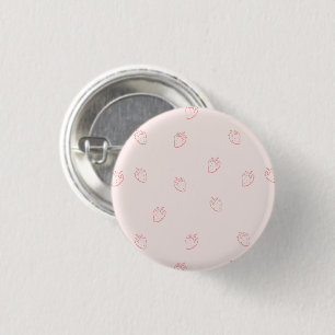 Strawberry Minimalism Button