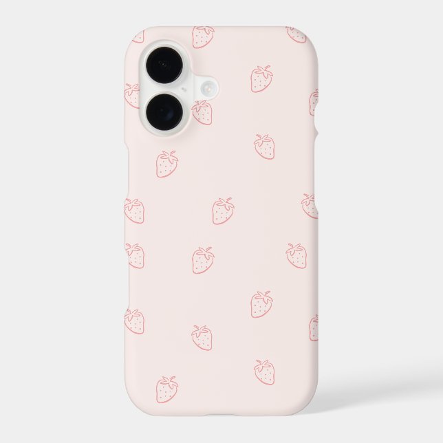 Strawberry Minimalism Case-Mate iPhone Case (Back)