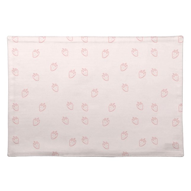 Strawberry Minimalism Cloth Placemat (Front)