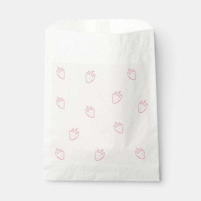 Strawberry Minimalism Favor Bag (Front)
