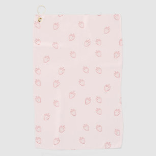 Strawberry Minimalism Golf Towel