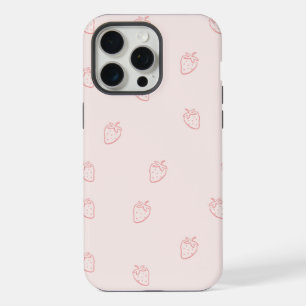 Strawberry Minimalism iPhone 15 Pro Max Case