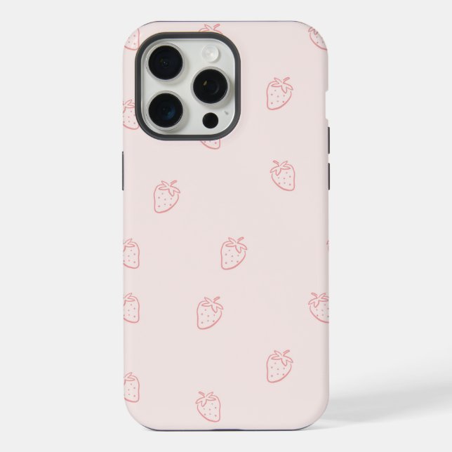 Strawberry Minimalism iPhone Case (Back)