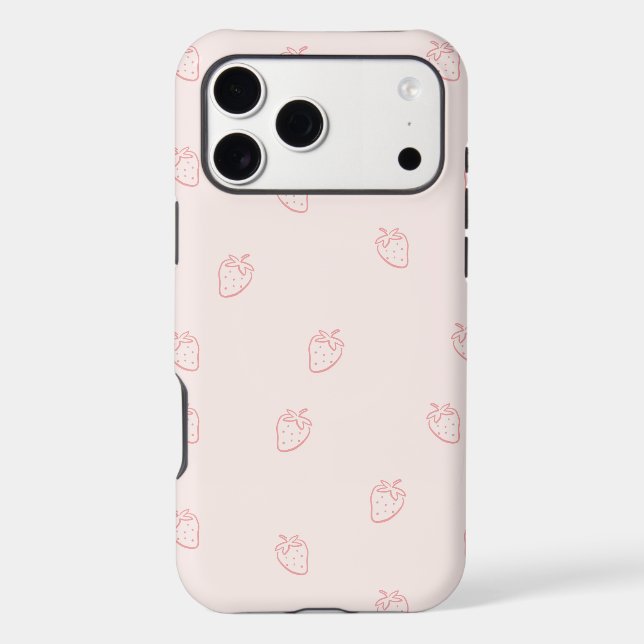 Strawberry Minimalism iPhone Case (Back)