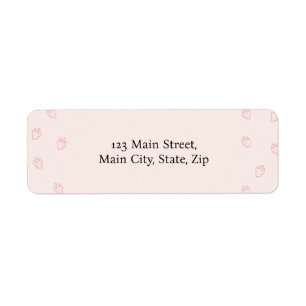 Strawberry Minimalism Label