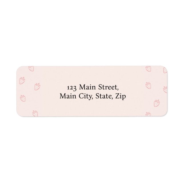 Strawberry Minimalism Label (Front)