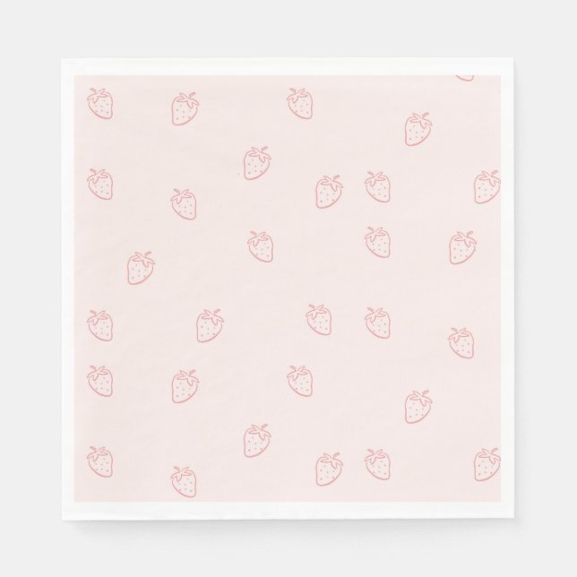 Strawberry Minimalism Napkins (Front)
