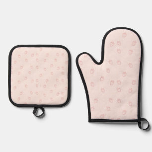 Strawberry Minimalism Oven Mitt & Pot Holder Set