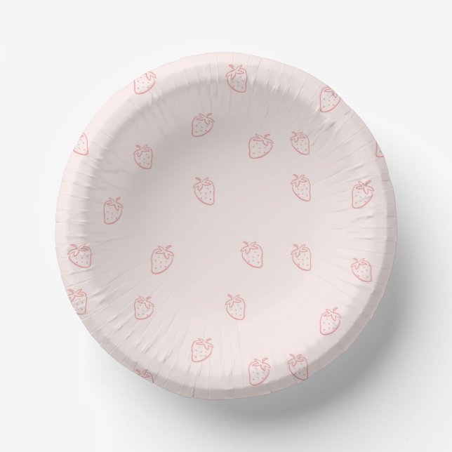 Strawberry Minimalism Paper Bowls (Front)