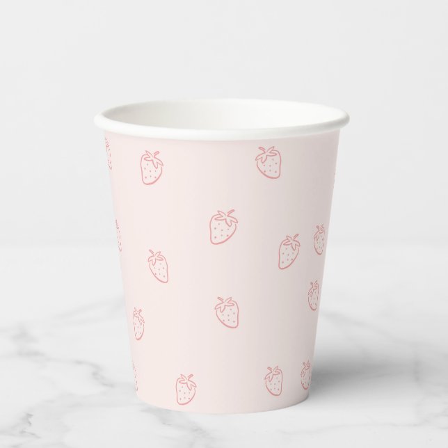  Strawberry Minimalism Paper Cups (Front)